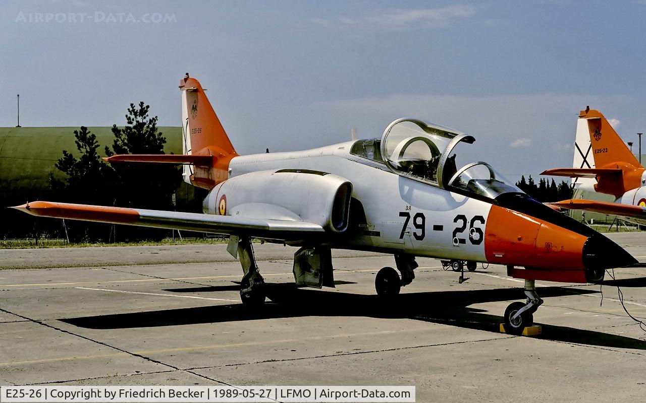 E25-26, CASA C-101EB Aviojet C/N EB01-26-026, static display