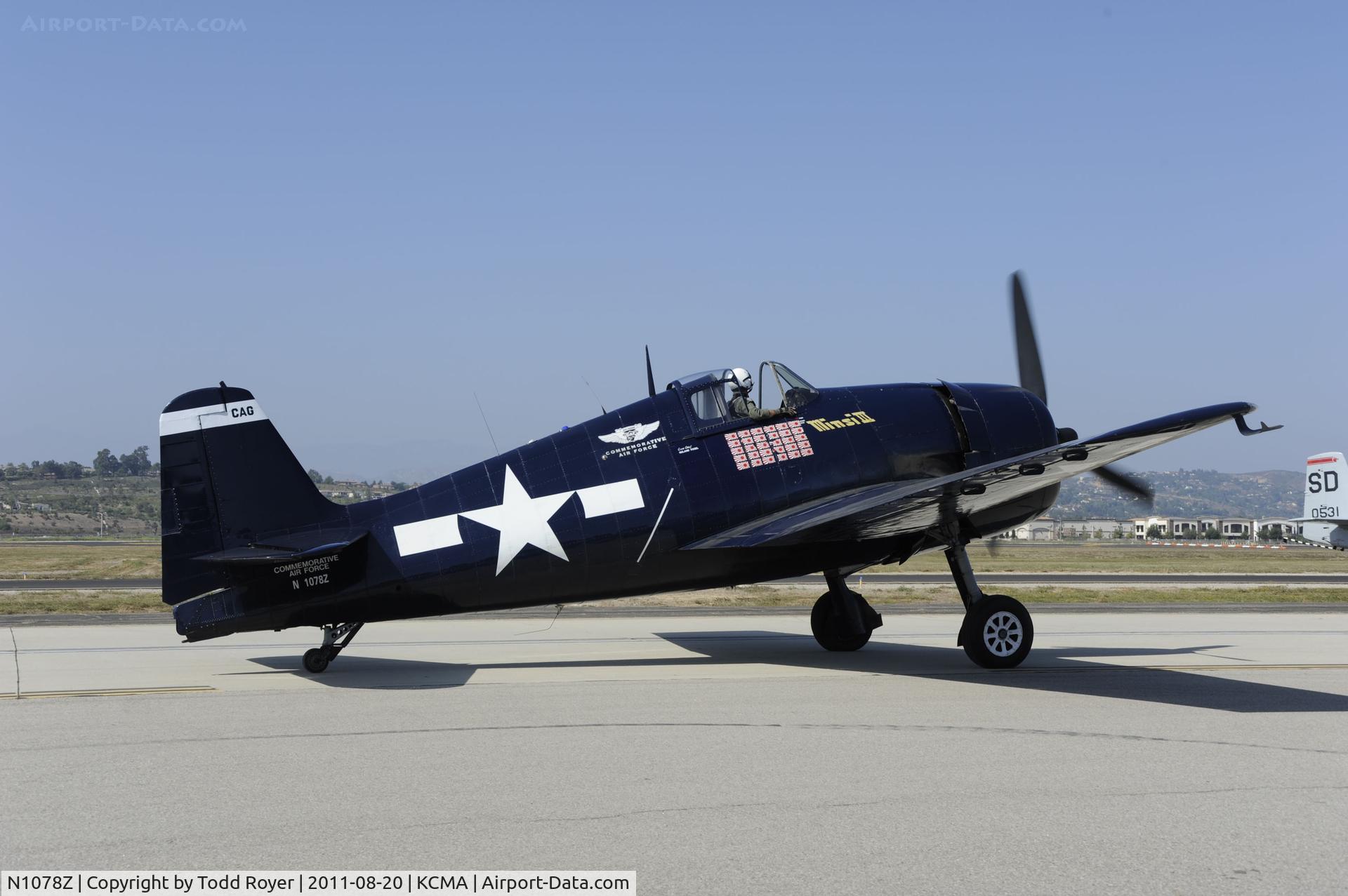 N1078Z, 1963 Grumman F6F-5 Hellcat C/N 27354801-66, Camarillo Airshow 2011