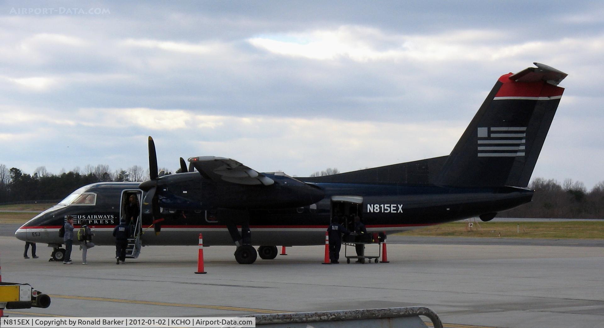 N815EX, 1992 De Havilland Canada DHC-8-102 Dash 8 C/N 321, CHO, VA