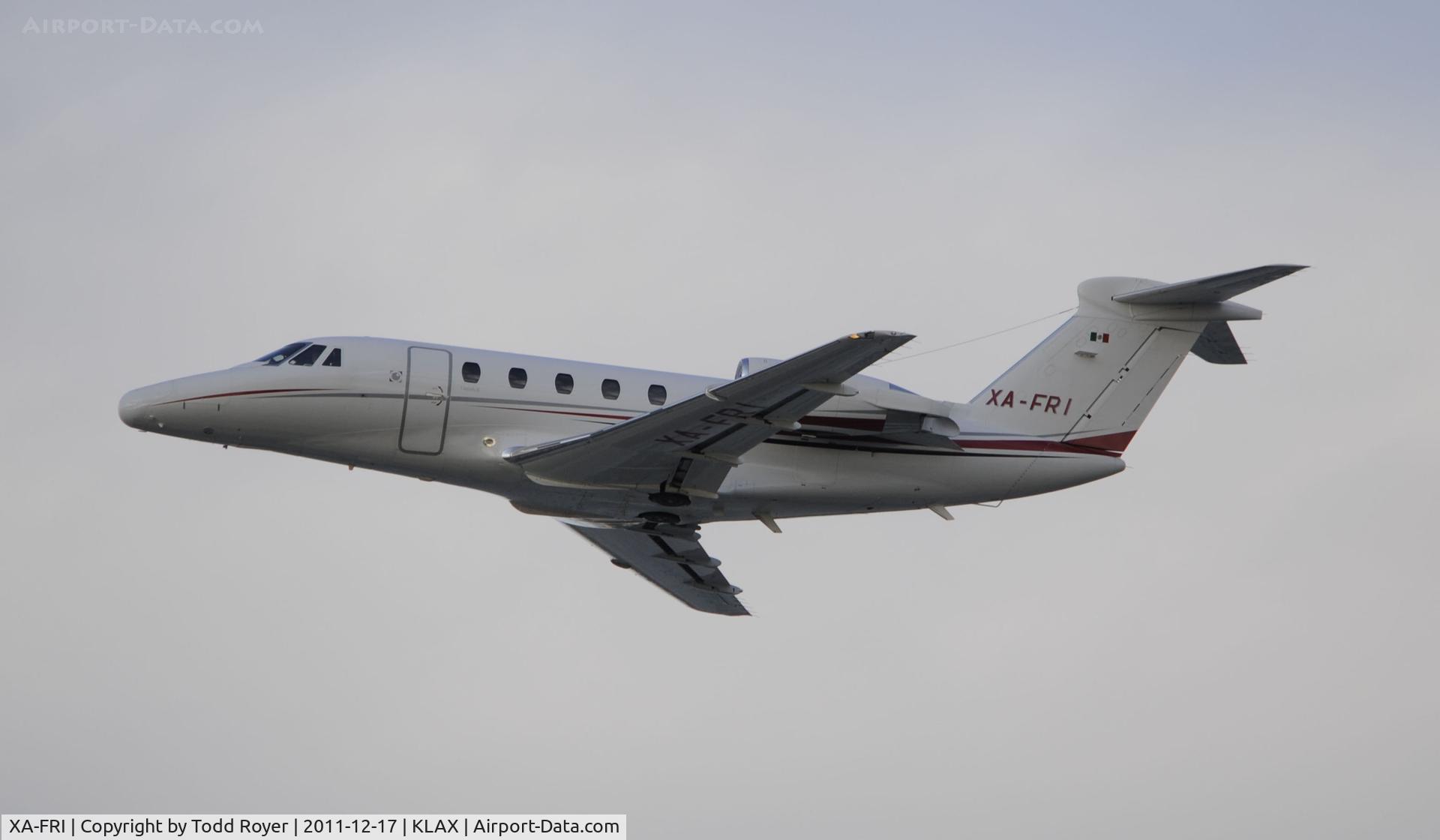 XA-FRI, 1997 Cessna 650 Citation VII C/N 650-7081, Departing LAX