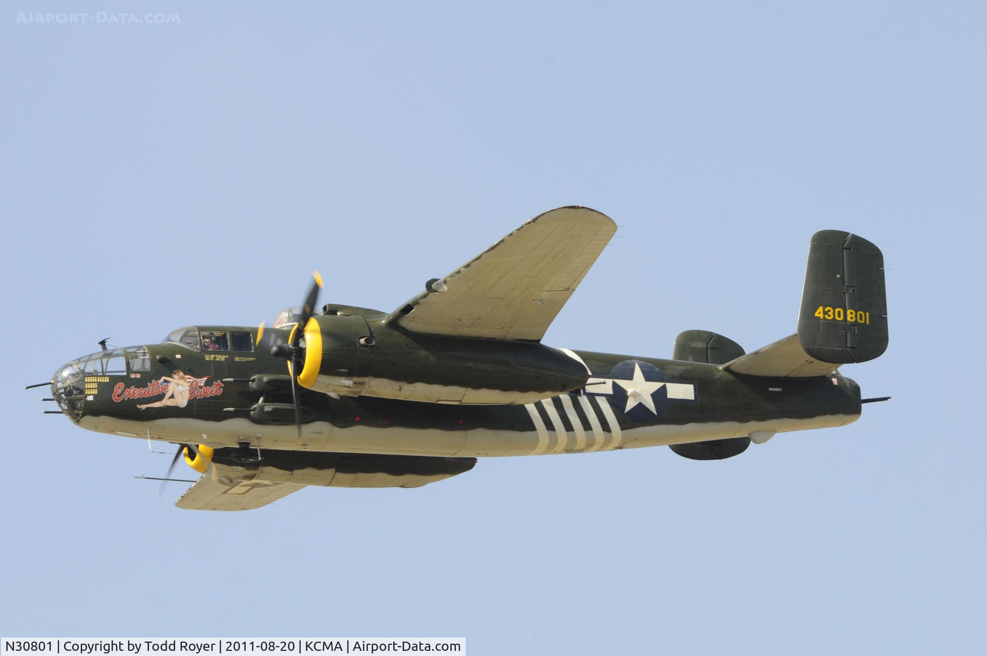 N30801, 1944 North American TB-25N Mitchell C/N 108-34076, Camarillo Airshow 2011