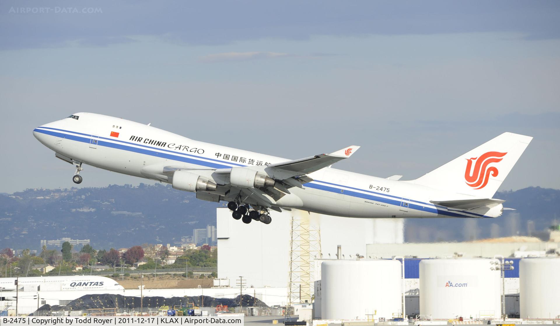B-2475, 2005 Boeing 747-4FTF/SCD C/N 34239, Departing LAX