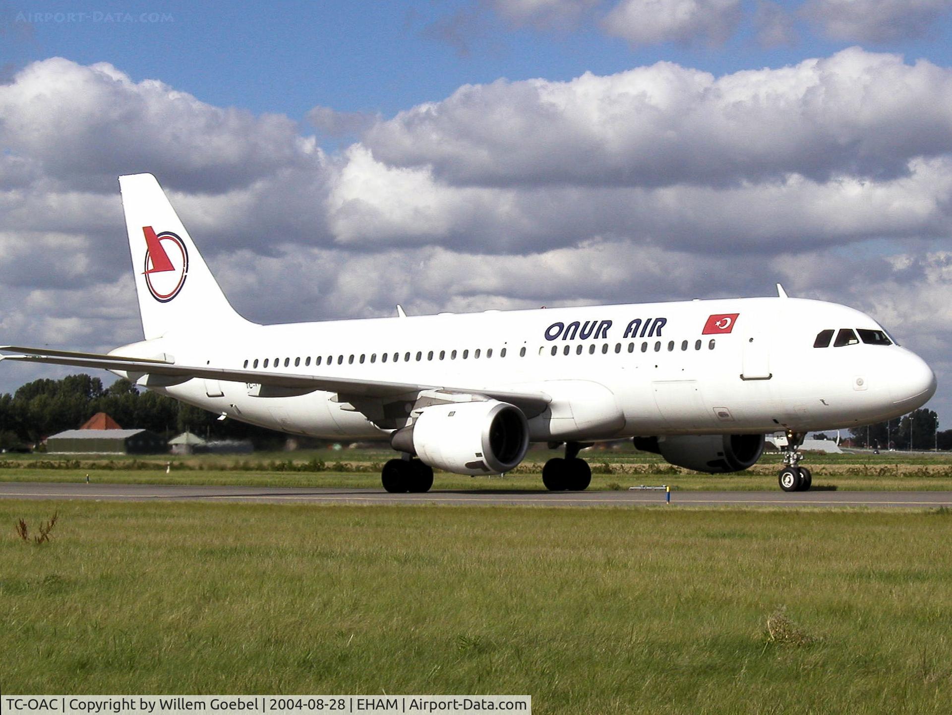 TC-OAC, 1992 Airbus A320-212 C/N 313, Taxi to the gate on Schiphol Airport Amsterdam