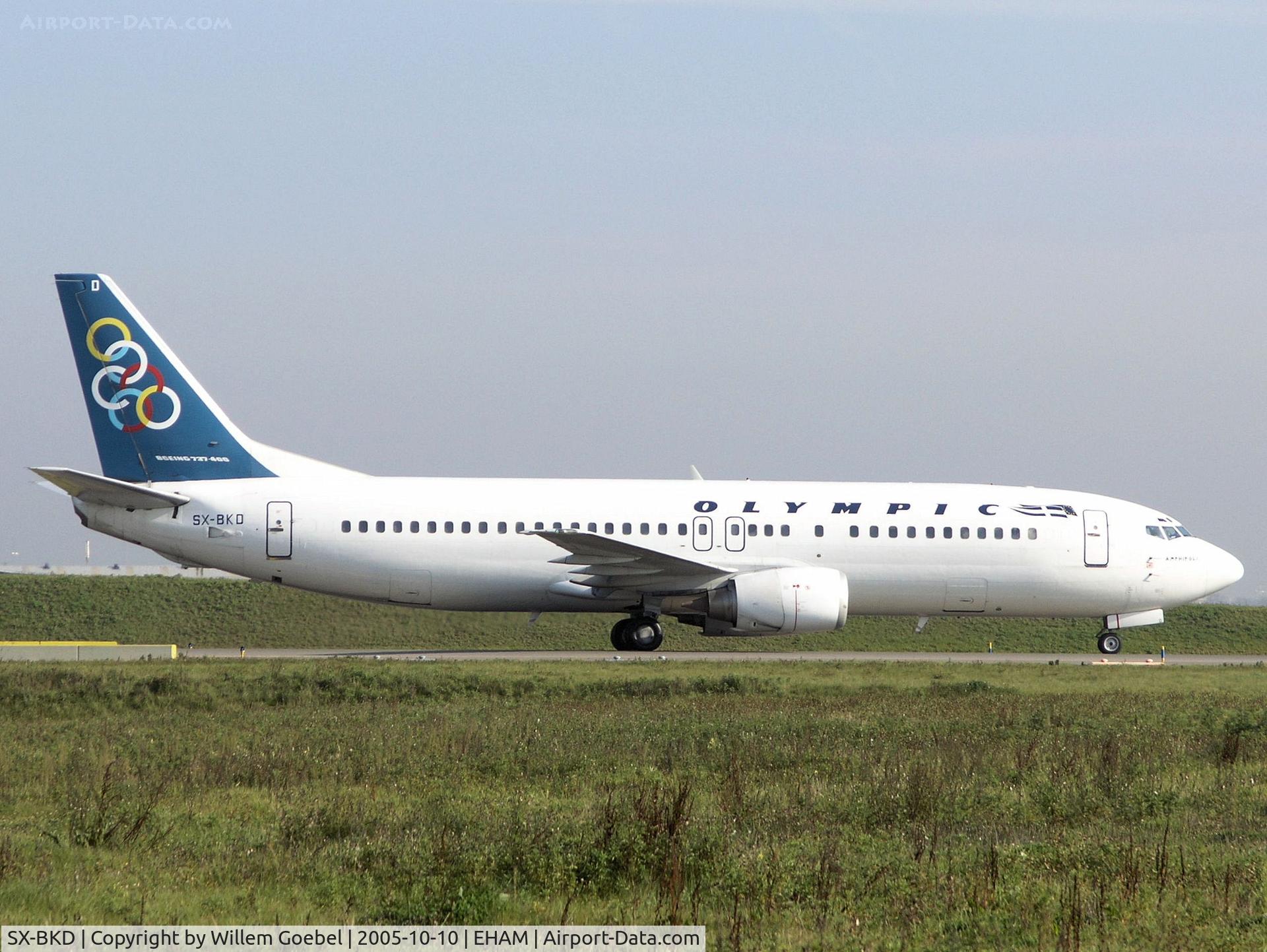 SX-BKD, 1991 Boeing 737-484 C/N 25362, Taxi to the gate on Schiphol Airport Amsterdam