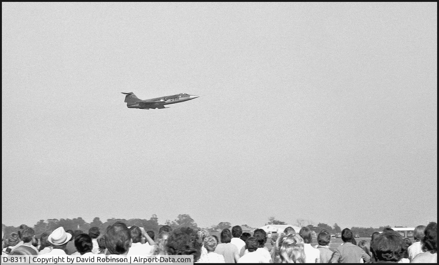 D-8311, Lockheed F-104G Starfighter C/N 683-8311, Doncaster air display c.1970