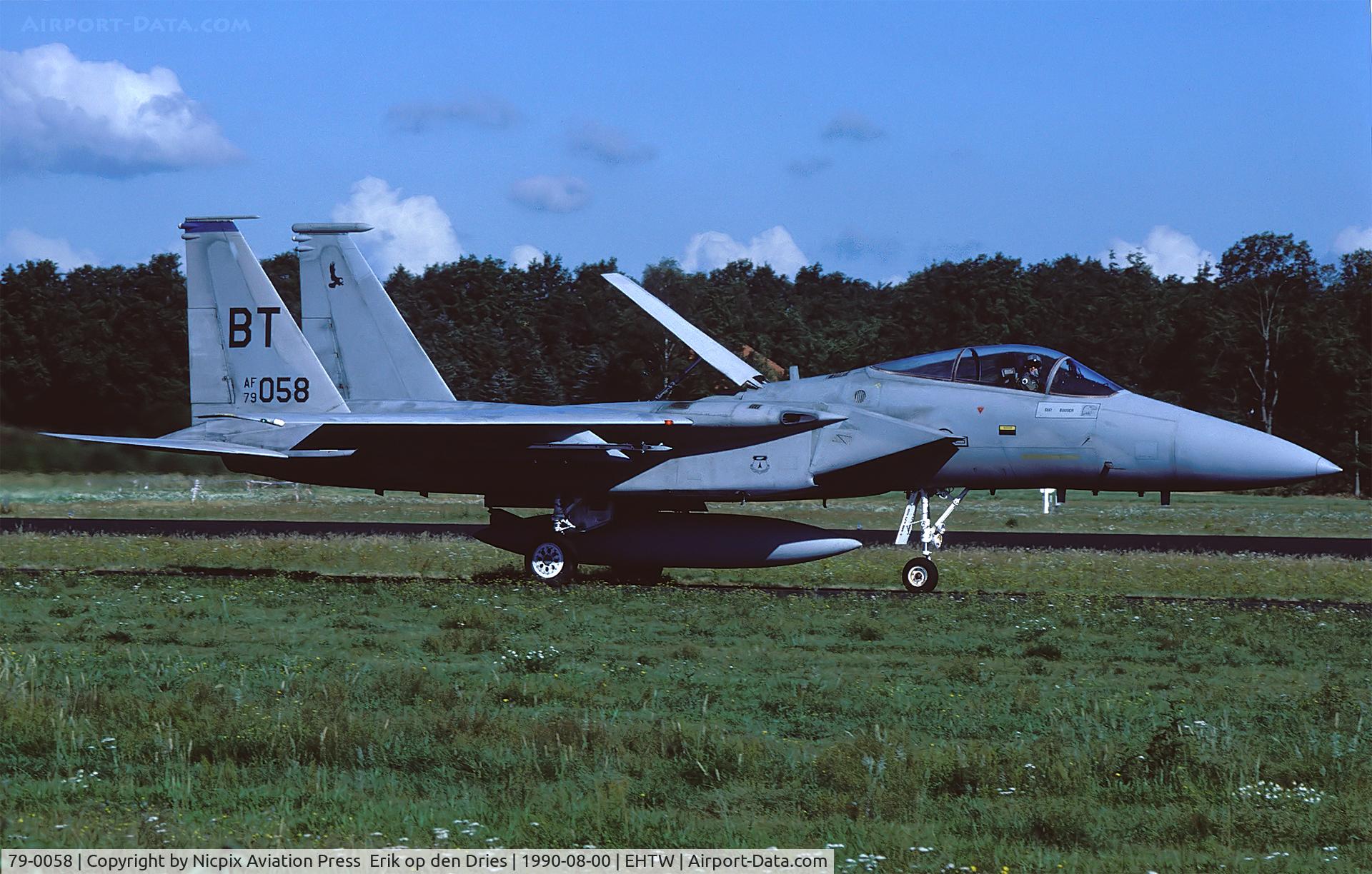 79-0058, 1979 McDonnell Douglas F-15C Eagle C/N 0603/C127, Bitburg AB bsed 36 TFW/525 TFS F-15C operated out of Twenthe AB, The Netherlands for DACT exercises with the local F-16's