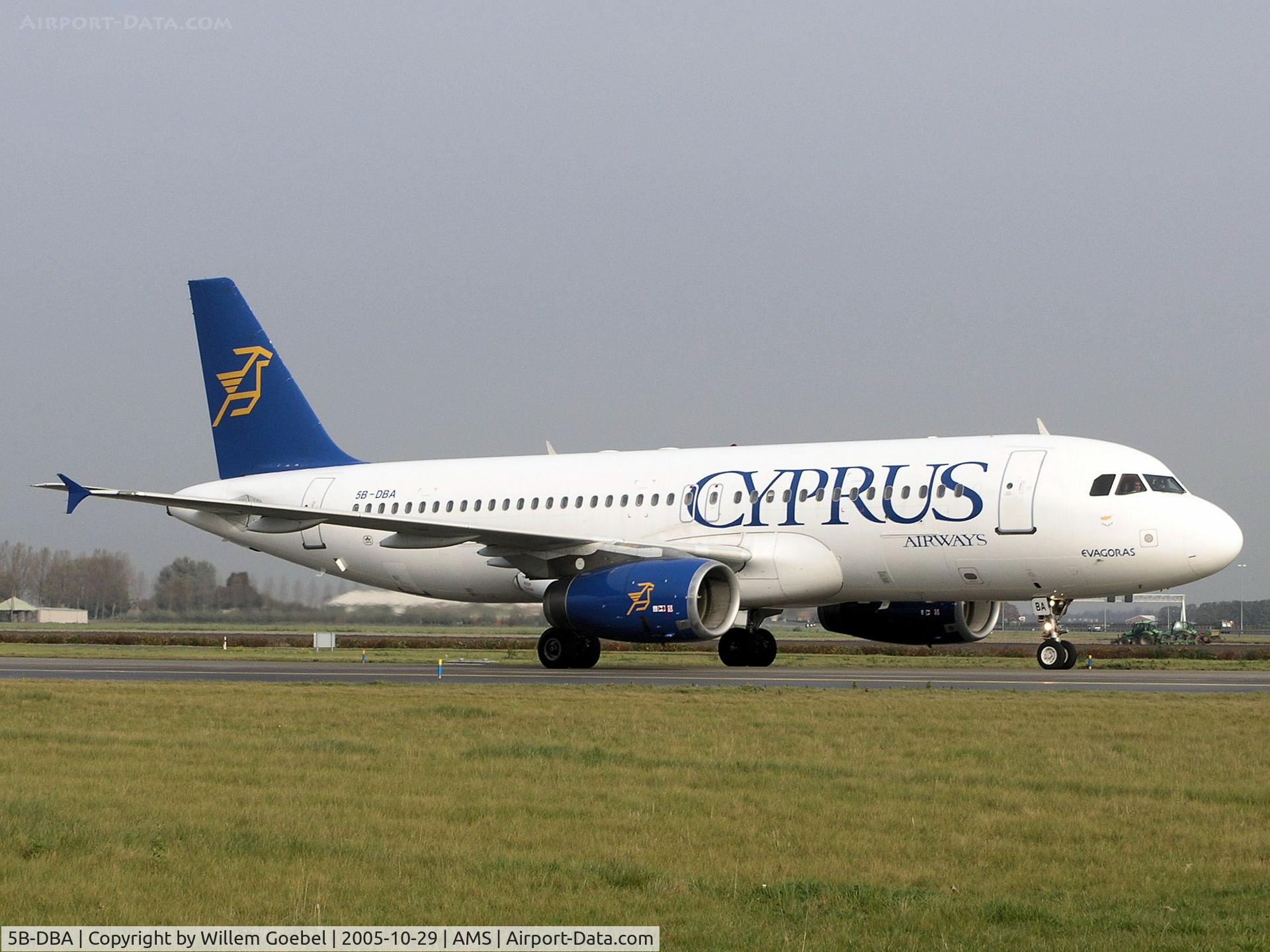 5B-DBA, 1991 Airbus A320-231 C/N 180, Taxi to the gate off Schiphol Airport