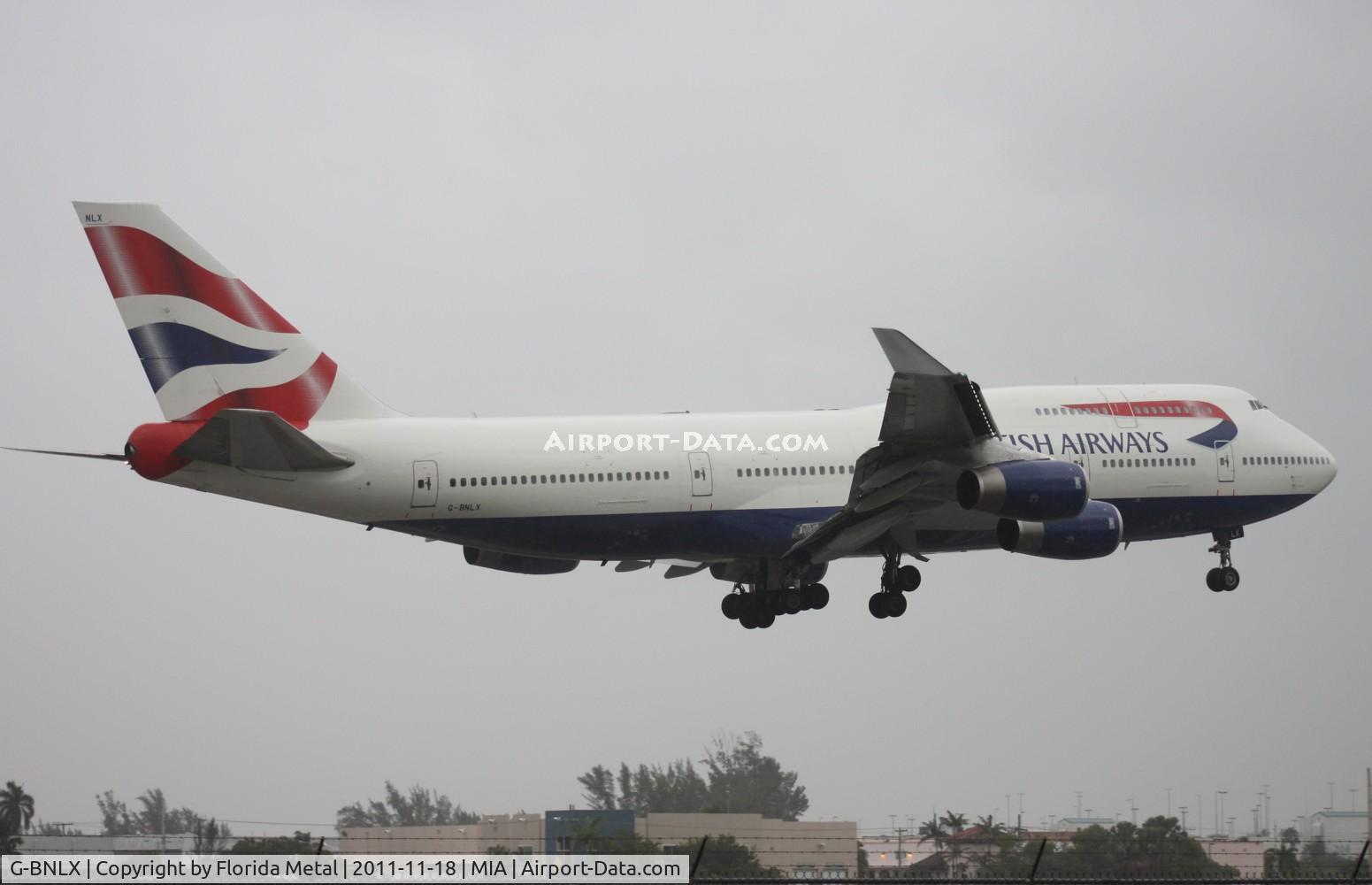 G-BNLX, 1992 Boeing 747-436 C/N 25435, British 747 landing by El Dorado