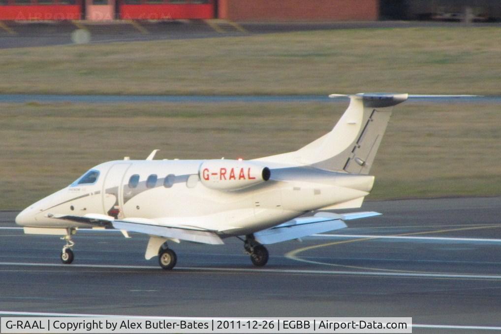 G-RAAL, 2010 Embraer EMB-500 Phenom 100 C/N 50000151, Slowing down after landing
