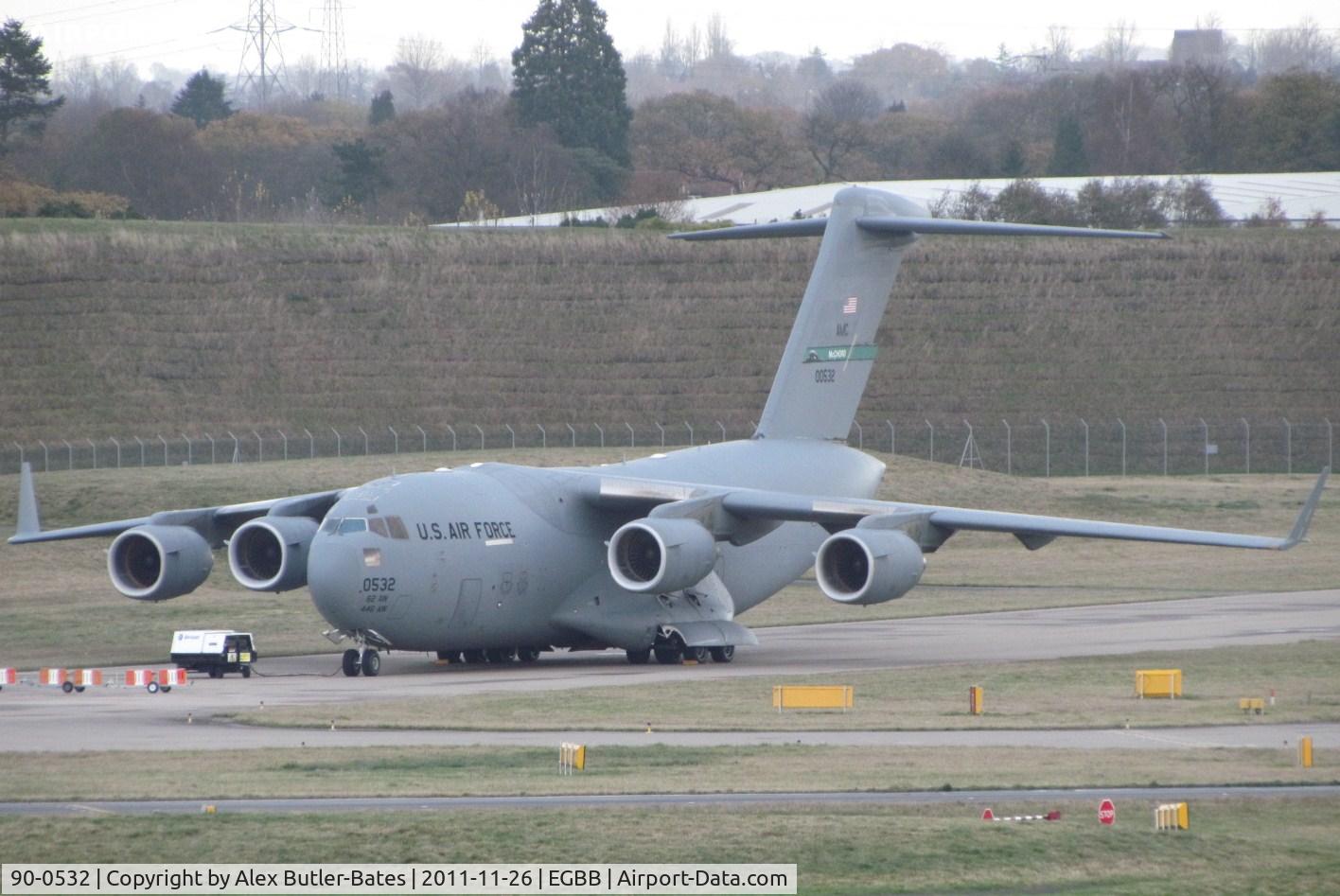90-0532, 1990 McDonnell Douglas C-17A Globemaster III C/N P-7, Diverted in from Mildenhall.