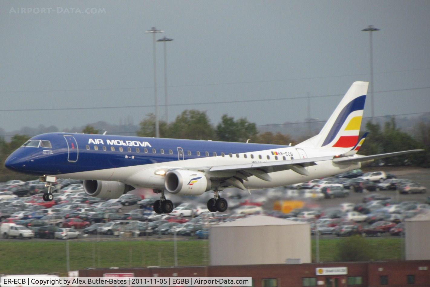 ER-ECB, 2009 Embraer 190LR (ERJ-190-100LR) C/N 19000325, Coming in for maintenance, now with RAK Airways