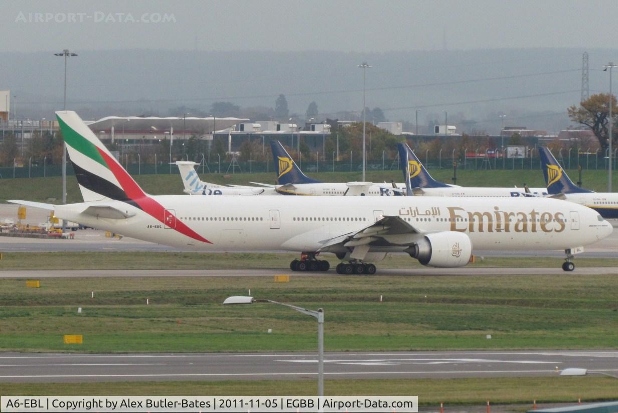 A6-EBL, 2006 Boeing 777-31H/ER C/N 32709, Taxiing out for departure