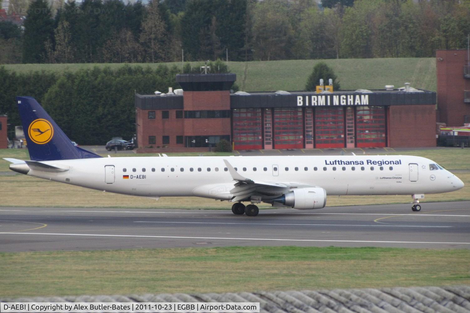 D-AEBI, 2011 Embraer 195LR (ERJ-190-200LR) C/N 19000464, Turning off