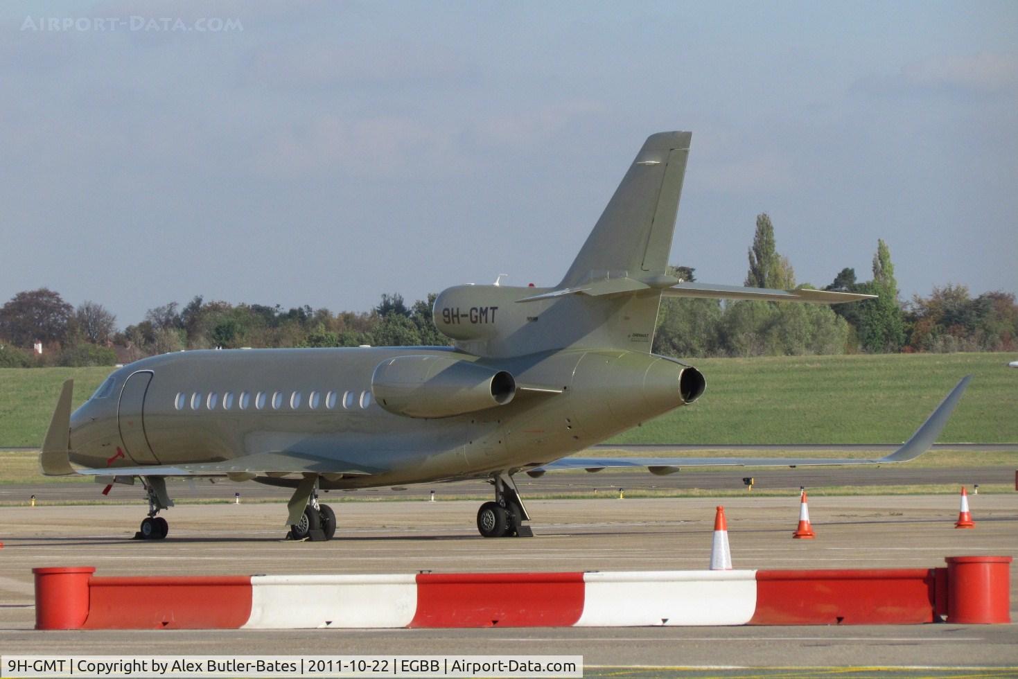 9H-GMT, 2011 Dassault Falcon 900LX C/N 247, Parked on the elmdon apron