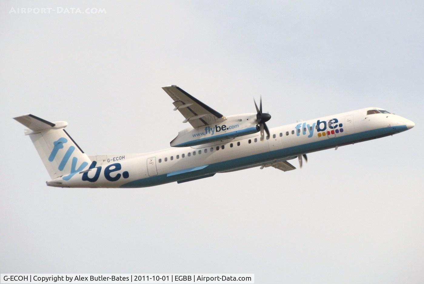G-ECOH, 2008 De Havilland Canada DHC-8-402Q Dash 8 C/N 4221, Quick climbout