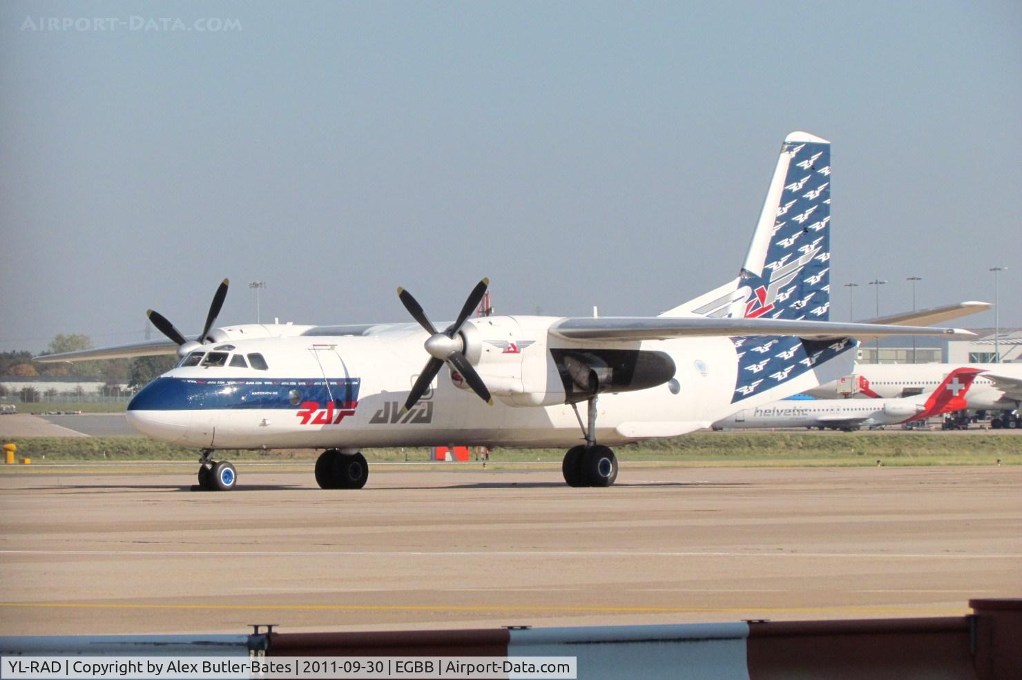 YL-RAD, 1985 Antonov An-26B C/N 47313909, Parked on the elmdon apron