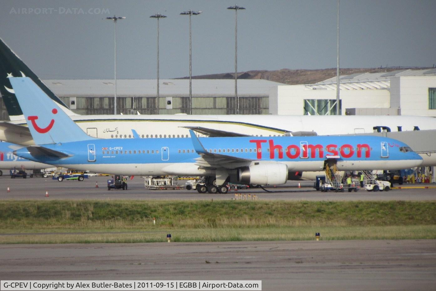 G-CPEV, 1999 Boeing 757-236 C/N 29943, Parked at the terminal