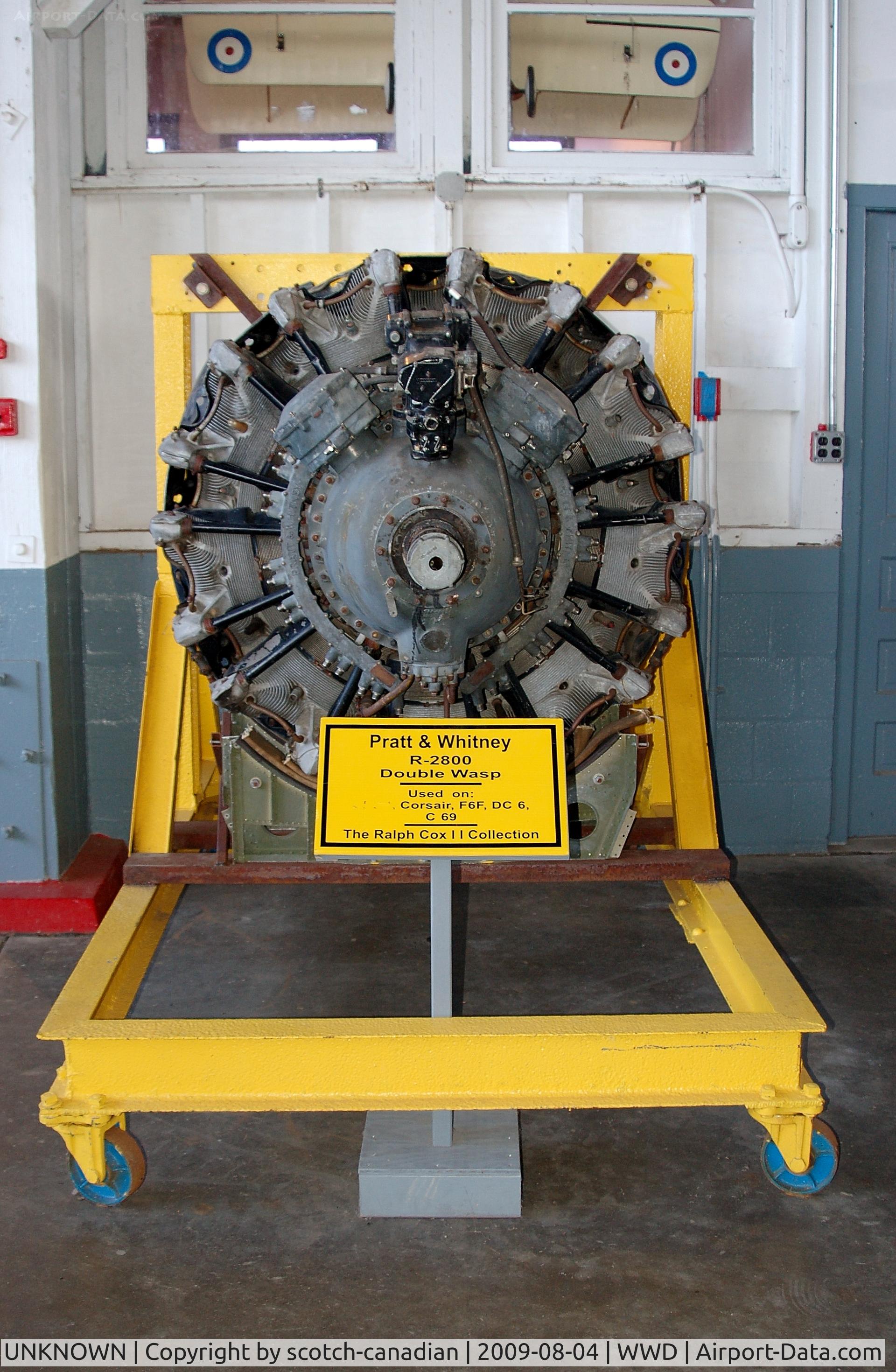UNKNOWN, Miscellaneous Various C/N unknown, Pratt & Whitney R-2800 Double Wasp Radial Engine at the Naval Air Station Wildwood Aviation Museum, Cape May County Airport, Wildwood, NJ