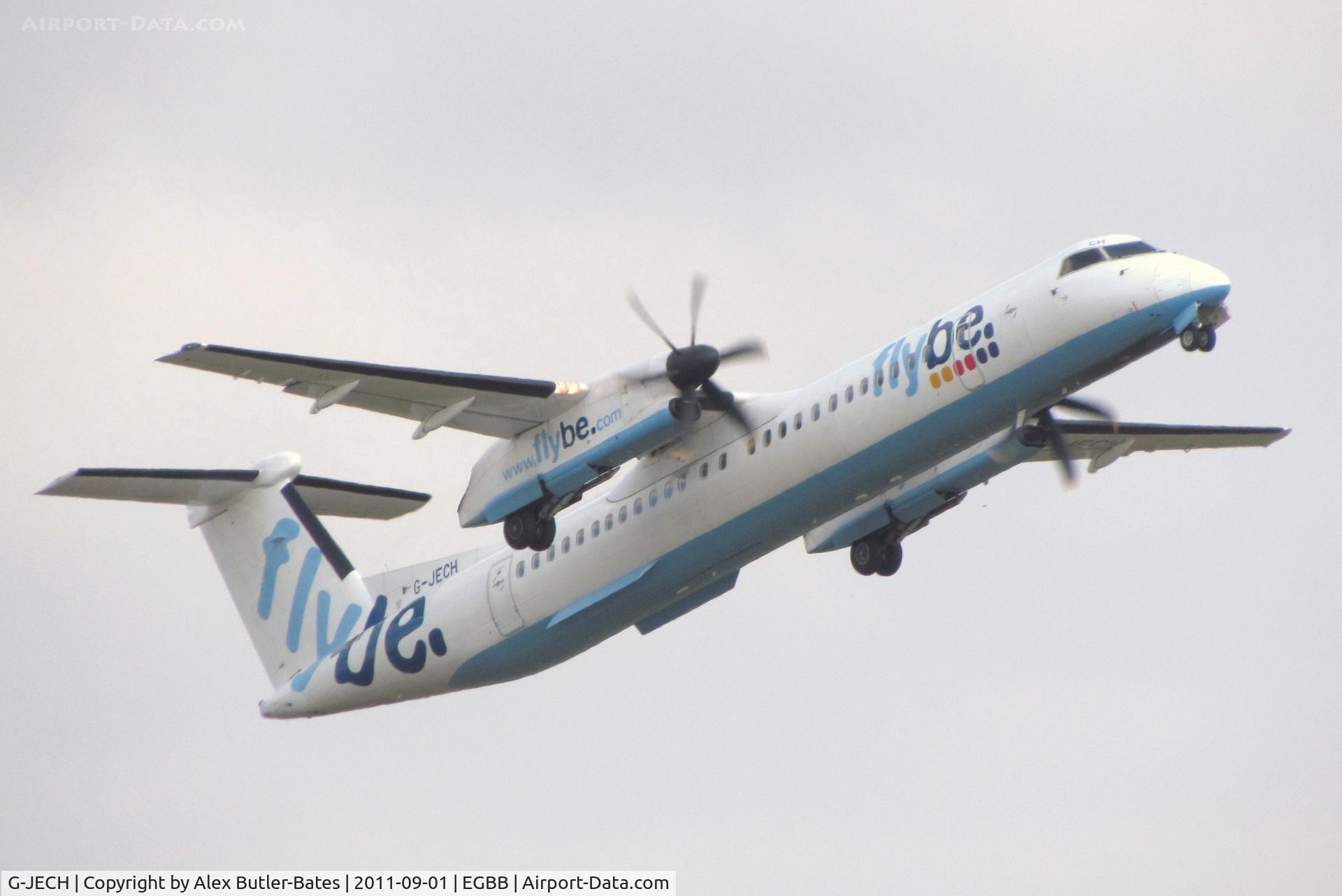 G-JECH, 2005 De Havilland Canada DHC-8-402Q Dash 8 C/N 4103, Climbing out