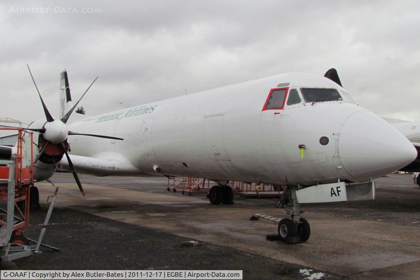 G-OAAF, 1990 British Aerospace ATP C/N 2029, Stored on the Atlantcic Airlines ramp.