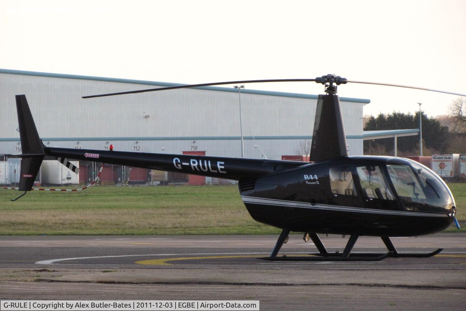 G-RULE, 2005 Robinson R44 Raven II C/N 11039, Parked on the apron