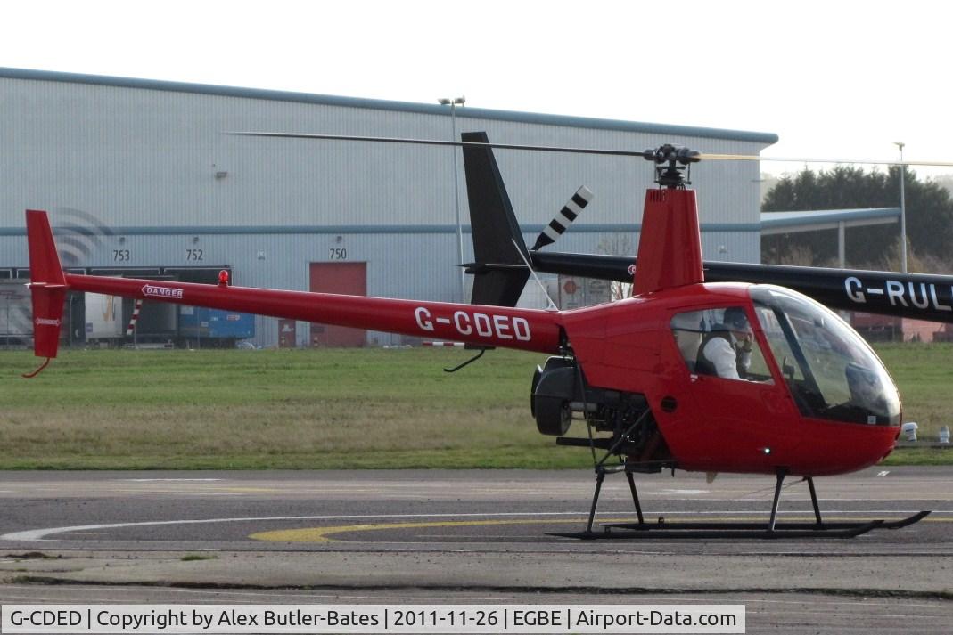 G-CDED, 2004 Robinson R22 Beta C/N 3747, Just about to lift off