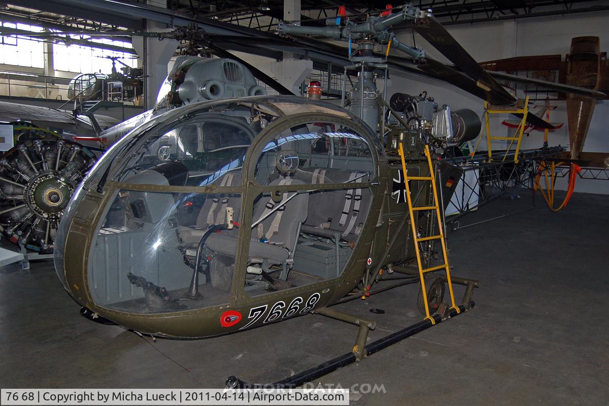 76 68, Sud SE-3130 Alouette II C/N 1734/C395, Museum für Luftfahrt und Technik, Wernigerode, Germany