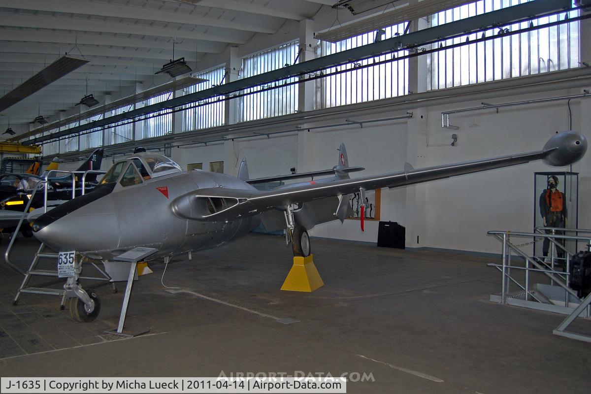 J-1635, 1949 De Havilland (F+W Emmen) DH-112 Venom FB.50 C/N 845, Museum für Luftfahrt und Technik, Wernigerode, Germany