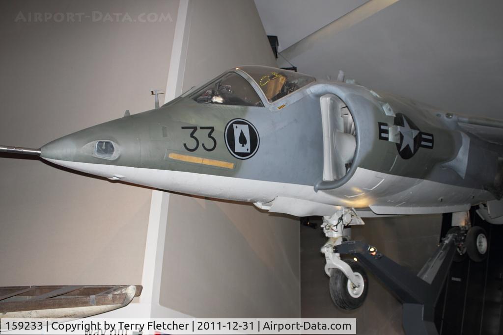 159233, Hawker Siddeley AV-8A Harrier C/N 712142/64, Ex Yeovilton - now displayed at Imperial War Museum (North) - a few hundred yards away from Old Trafford Football Ground , Manchester