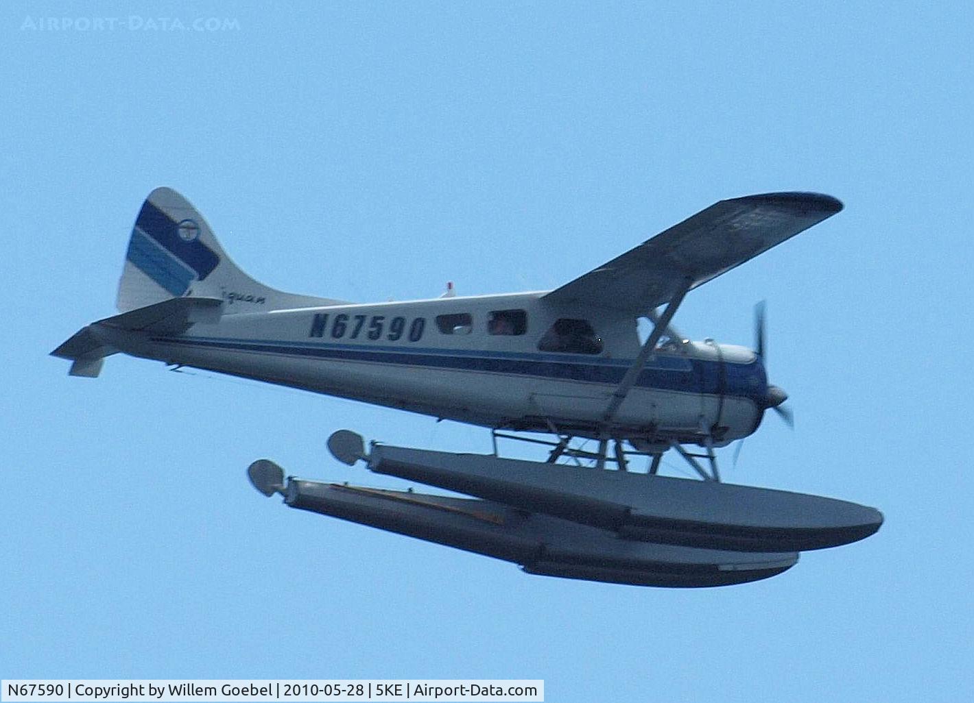 N67590, 1952 De Havilland Canada DHC-2 Beaver Mk.I C/N 438, Fly over the harbour of Kitchikan