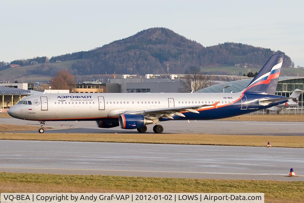 VQ-BEA, 2009 Airbus A321-211 C/N 4058, Aeroflot A321