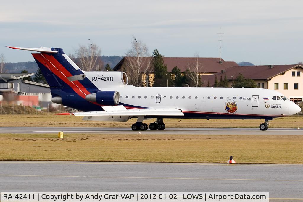 RA-42411, 1992 Yakovlev Yak-42D C/N 4520421219043, Rusjet Y42