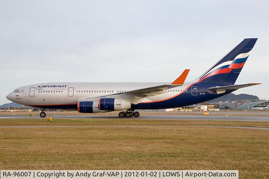 RA-96007, 1992 Ilyushin Il-96-300 C/N 74393201004, Aeroflot Y96