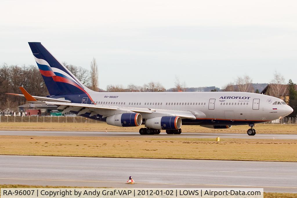 RA-96007, 1992 Ilyushin Il-96-300 C/N 74393201004, Aeroflot Y96