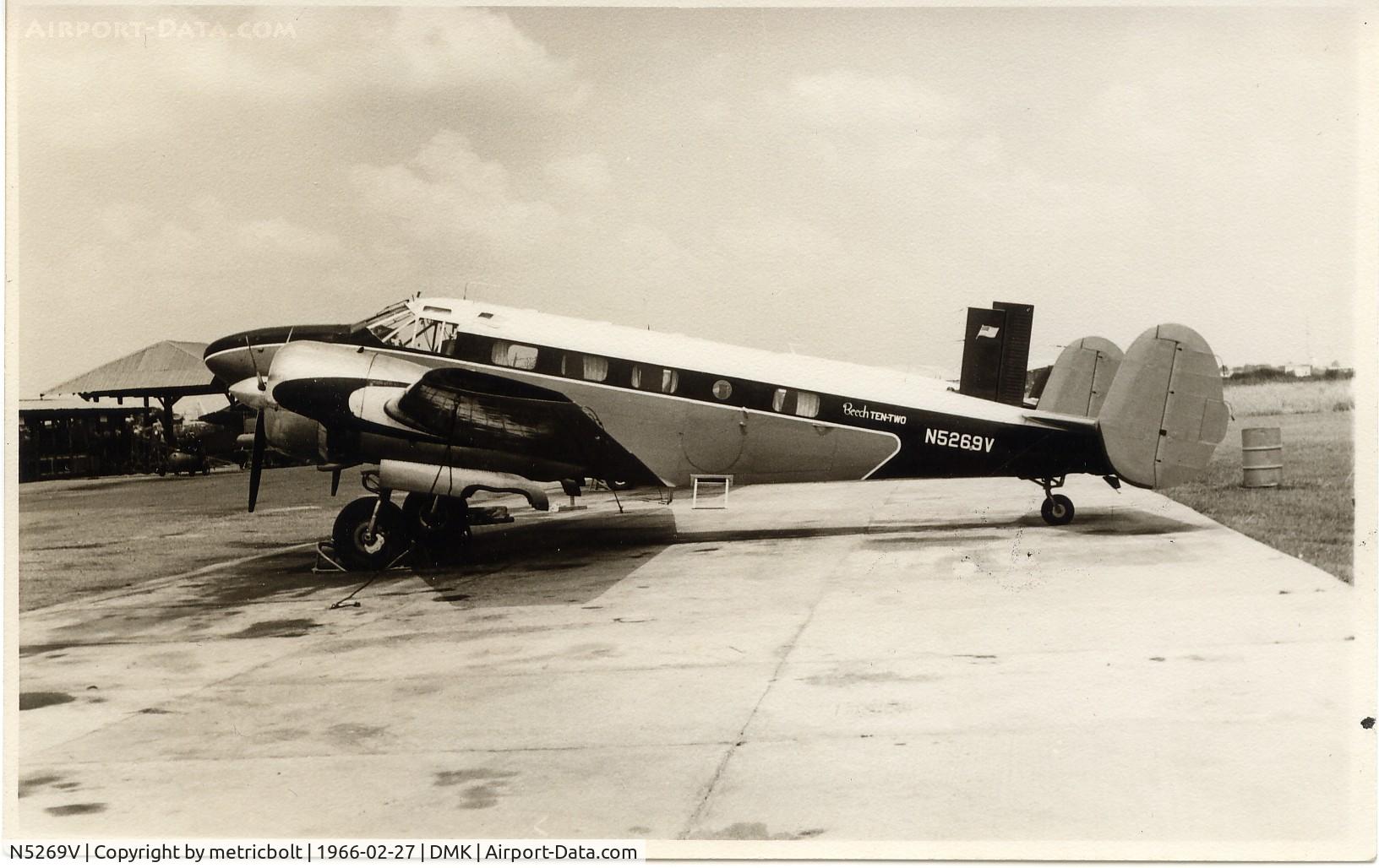 N5269V, Beech C-45G Expeditor C/N AF-57, Air America Beech TenTwo(C-45G) c/n AF-57 at BKK Don Muang