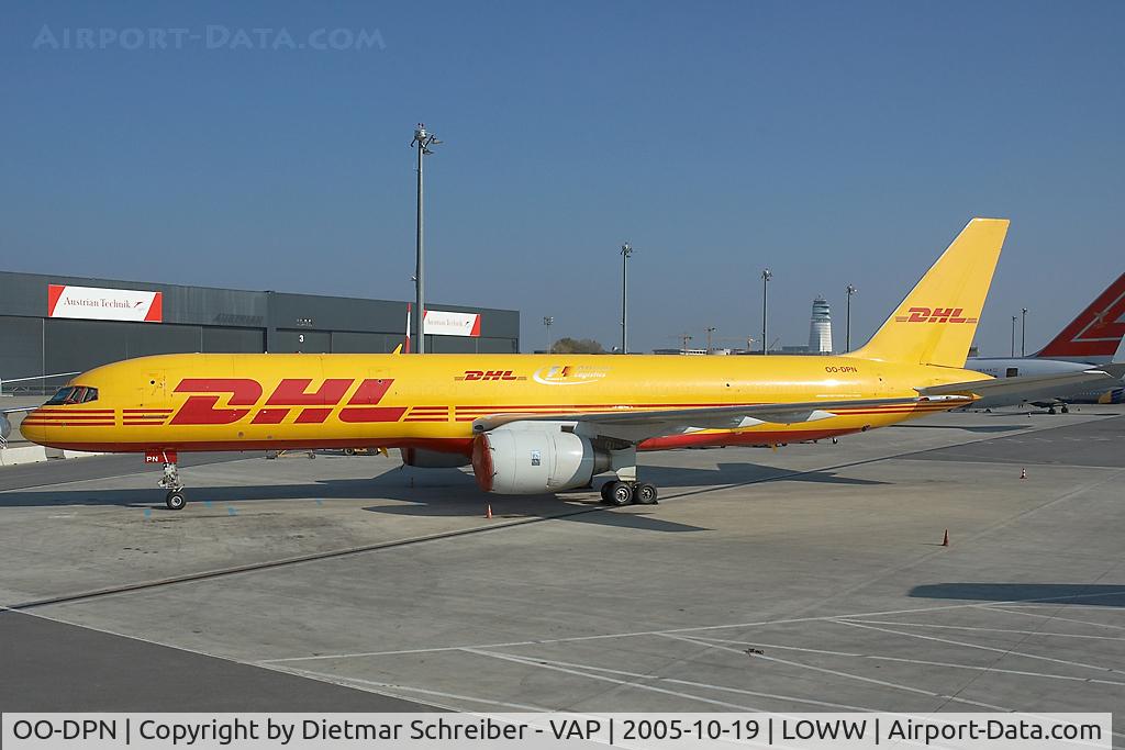 OO-DPN, 1986 Boeing 757-236/SF C/N 23533, European Air Transport Boeing 757-200 in DHL colors