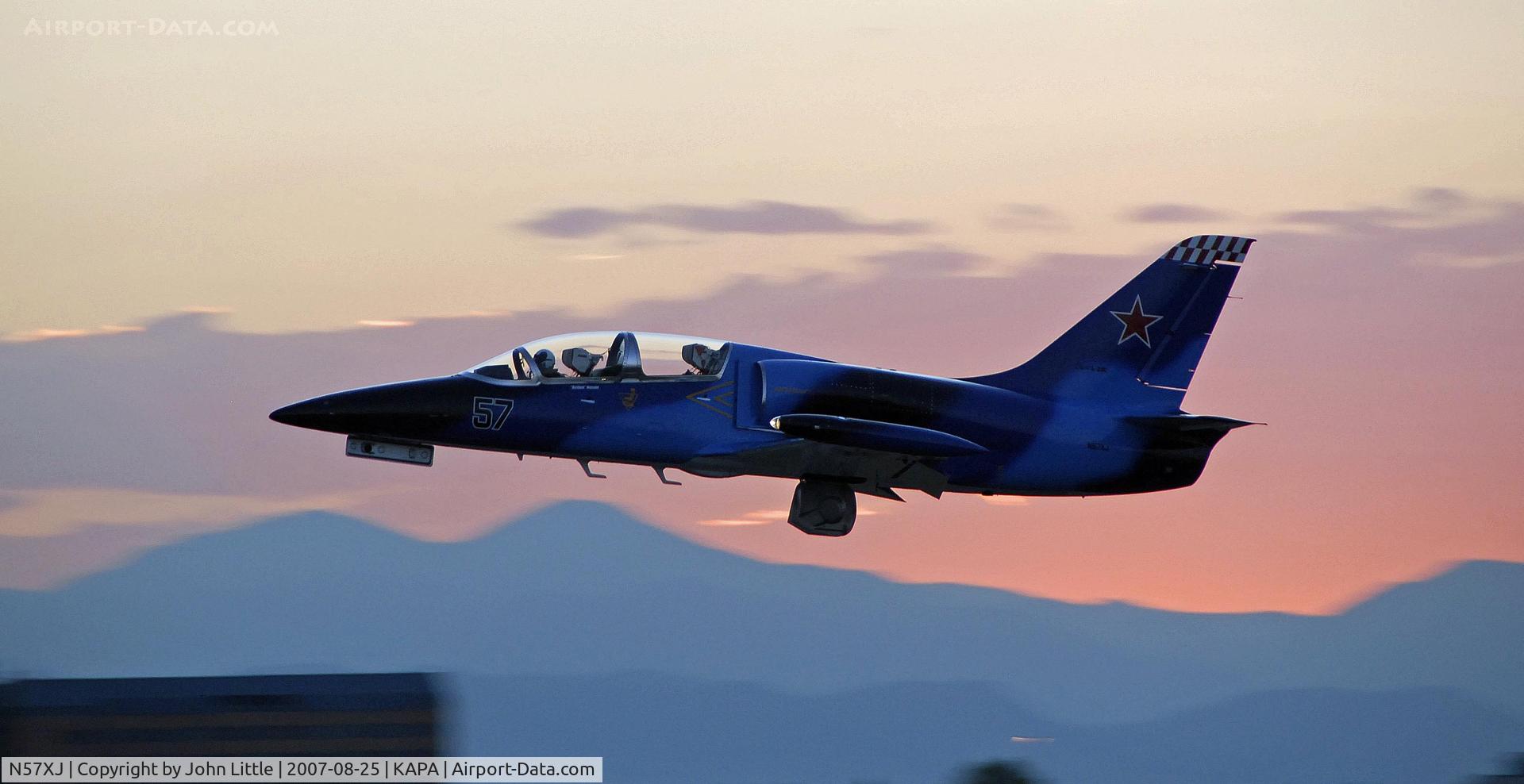 N57XJ, 1984 Aero L-39C Albatros C/N 432827, L-39 take-off at dark