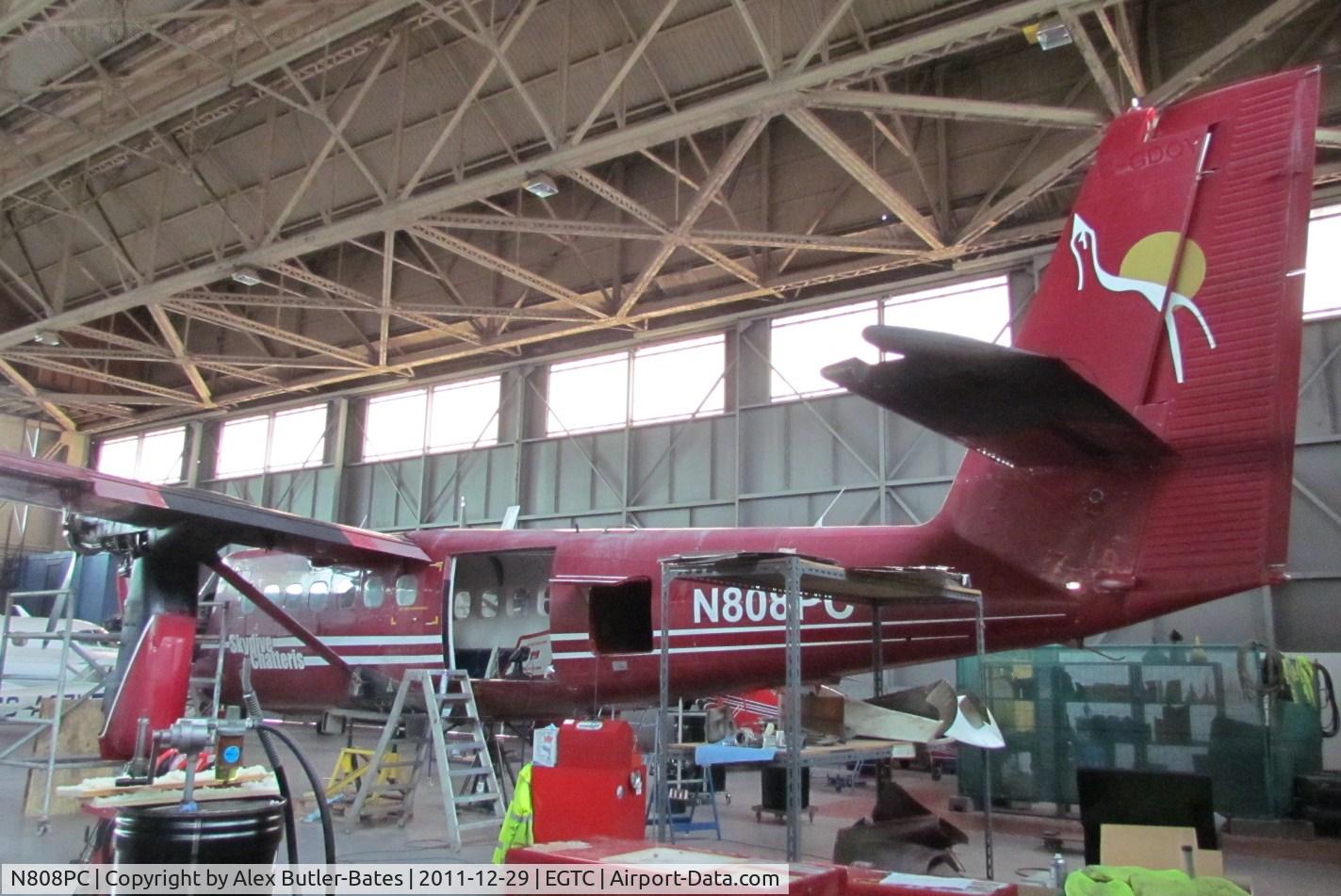 N808PC, 1967 De Havilland Canada DHC-6-100 Twin Otter C/N 77, In for maintenance