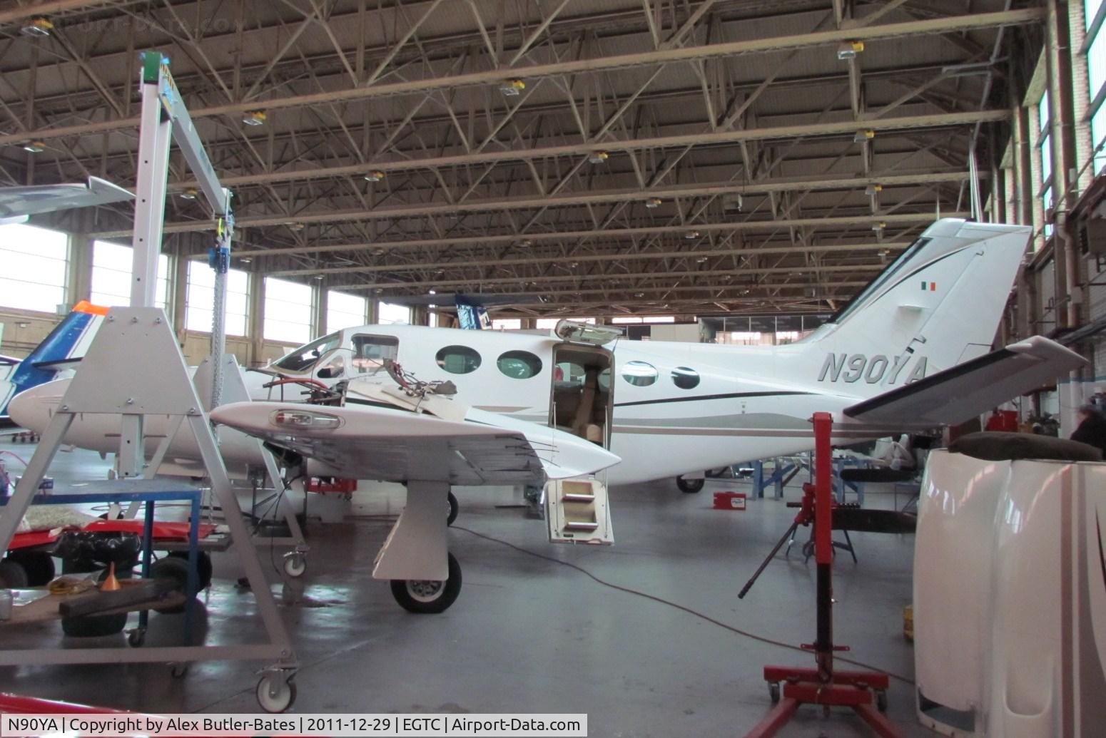 N90YA, 1981 Cessna 425 Corsair C/N 425-0090, In for maintenance with IAE