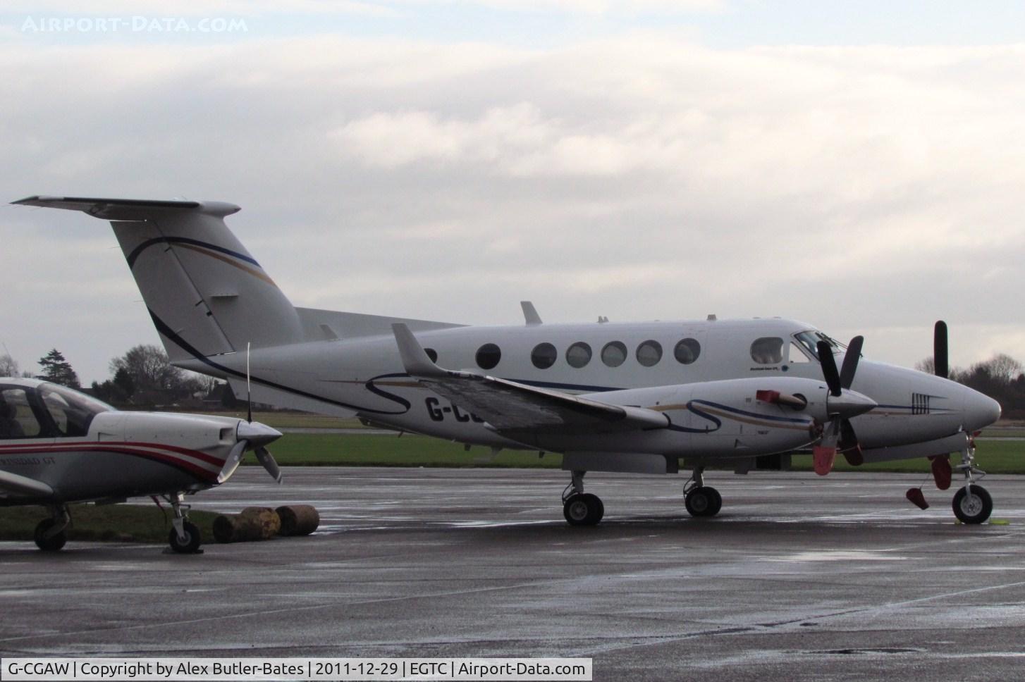 G-CGAW, 1980 Beech 200 Super King Air C/N BB-700, Parked near the IAE ramp