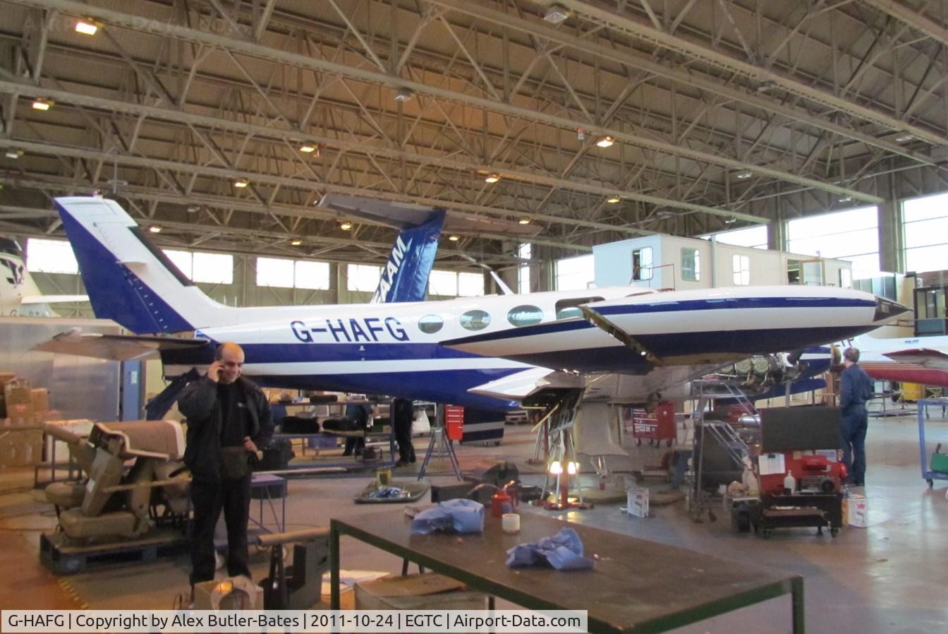 G-HAFG, 1984 Cessna 340A C/N 340A-1806, In for maintenance in the IAE hangar