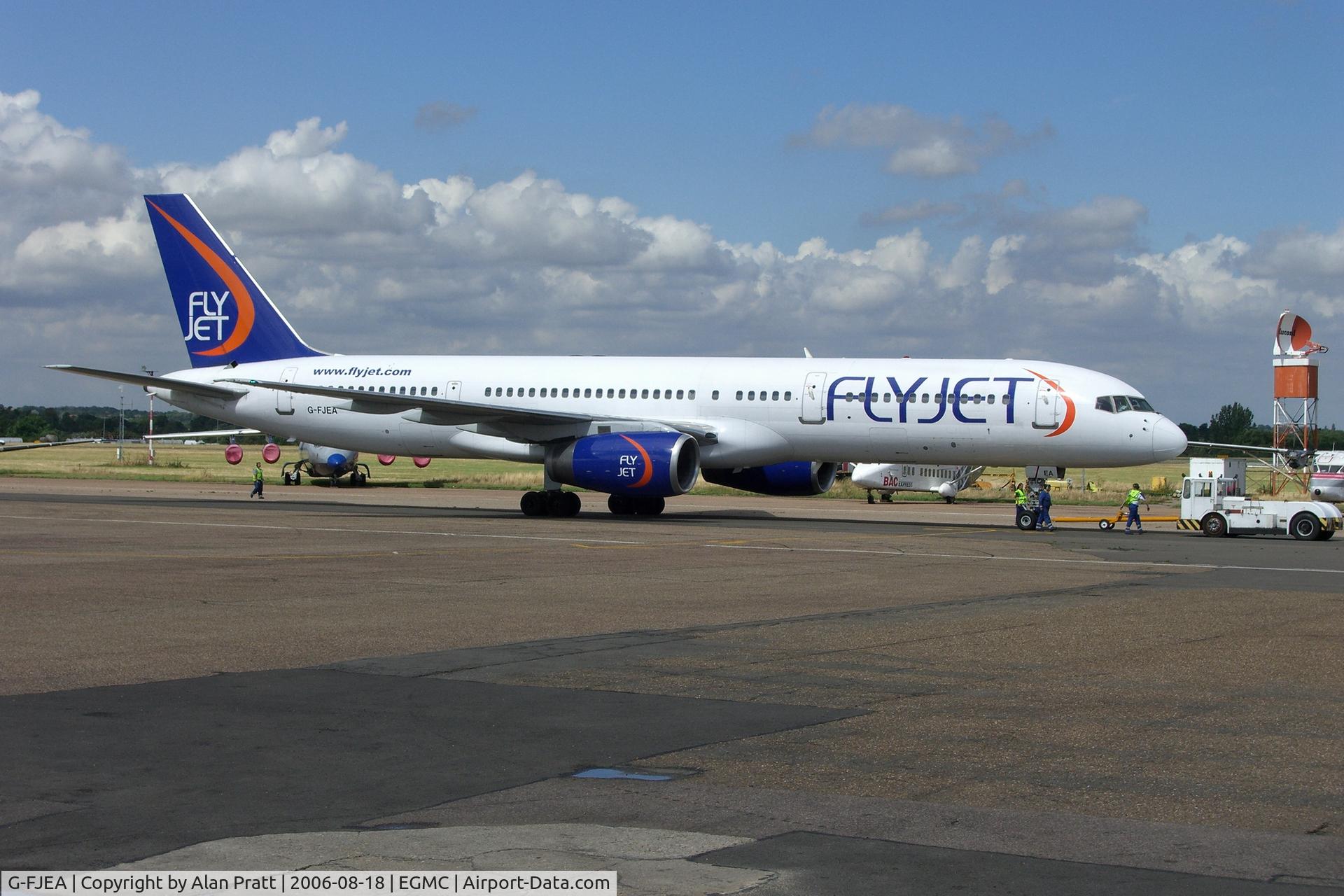 G-FJEA, 1990 Boeing 757-23A C/N 24636, Preparing for departure after visit to paintshop.