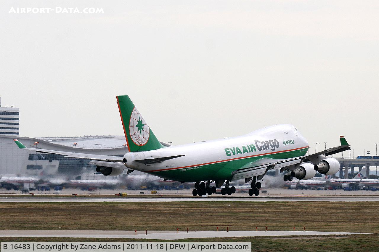 B-16483, 2002 Boeing 747-45EF (SCD) C/N 30609, EVA Cargo landing at DFW Airport