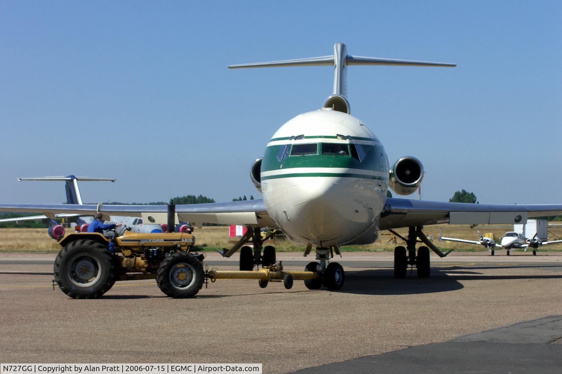 N727GG, 1966 Boeing 727-95 C/N 19252, Aircraft being positioned on apron for coming departure after routine maintenance.