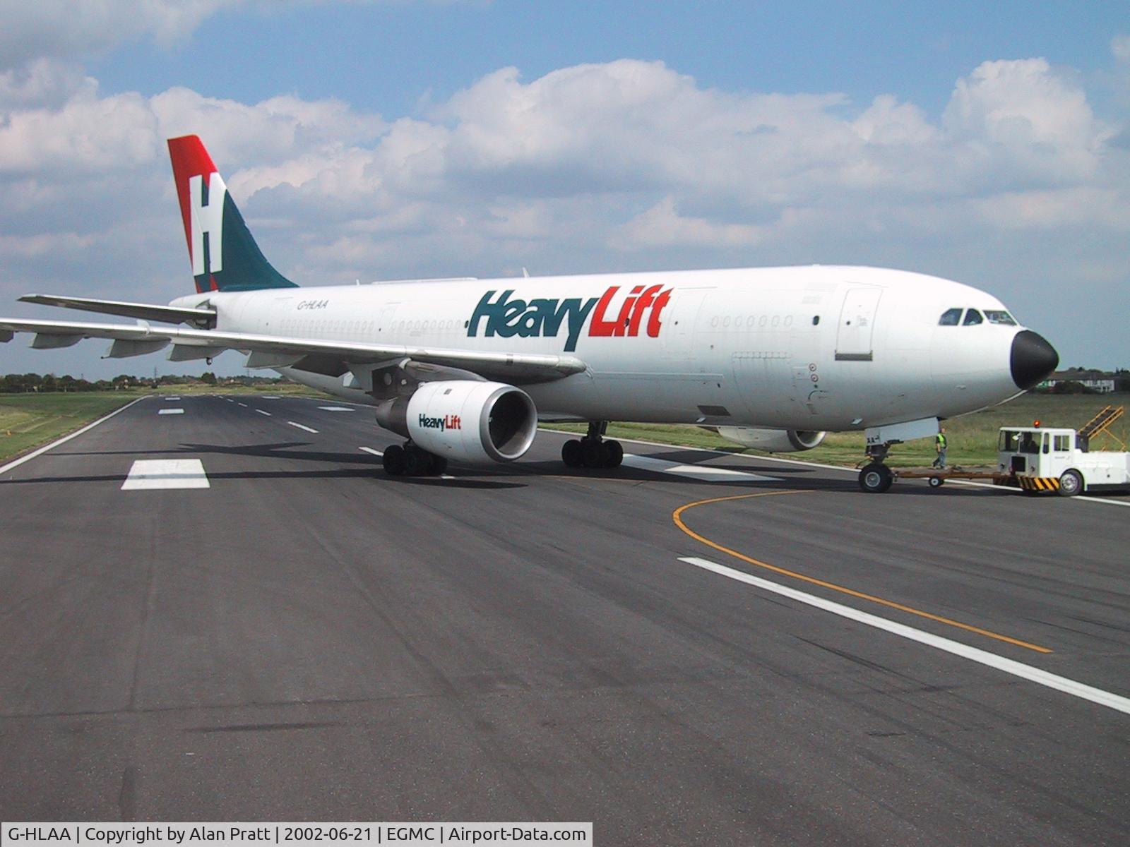 G-HLAA, 1977 Airbus A300B4-203(F) C/N 047, Under tow to hangar.