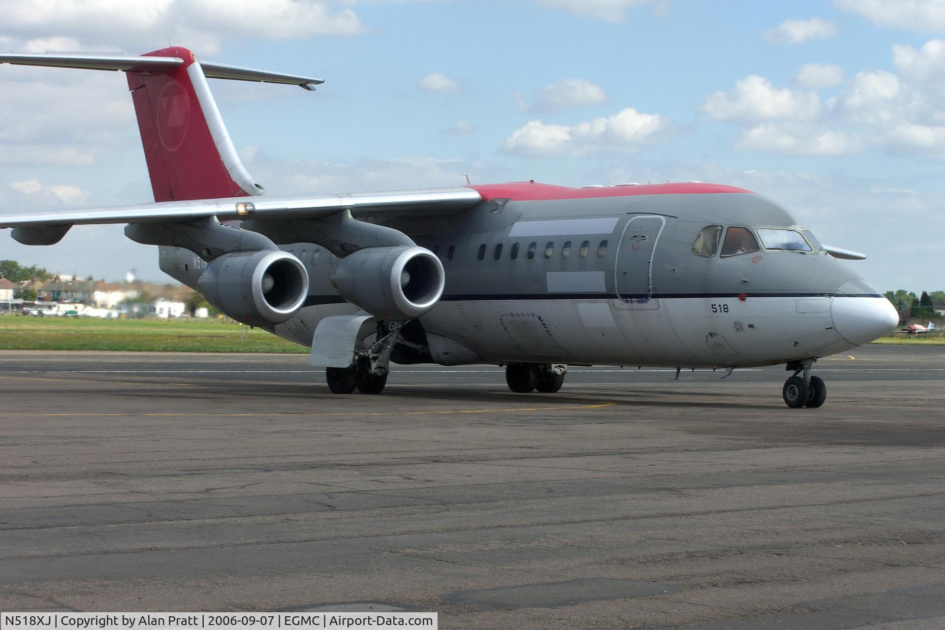N518XJ, 1998 British Aerospace Avro 146-RJ85A C/N E2337, Arriving on stand for paintshop.