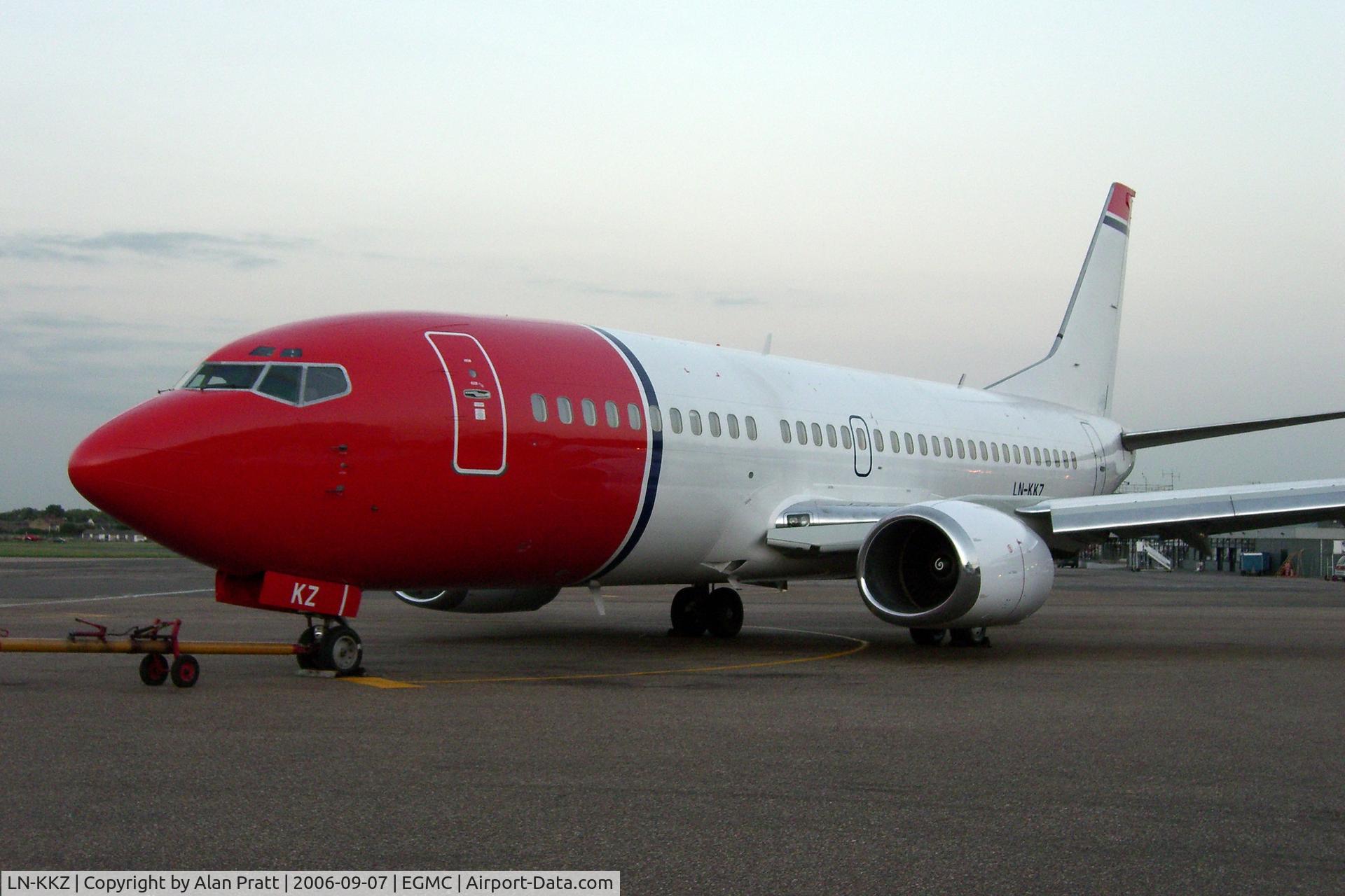 LN-KKZ, 1997 Boeing 737-33A C/N 27458, On main apron possibly for paint-shop.