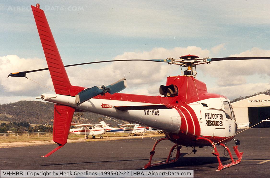 VH-HBB, Eurocopter AS-350BB Squirrel HT1 Ecureuil C/N 1615, Helicopter Resources - Tasmania