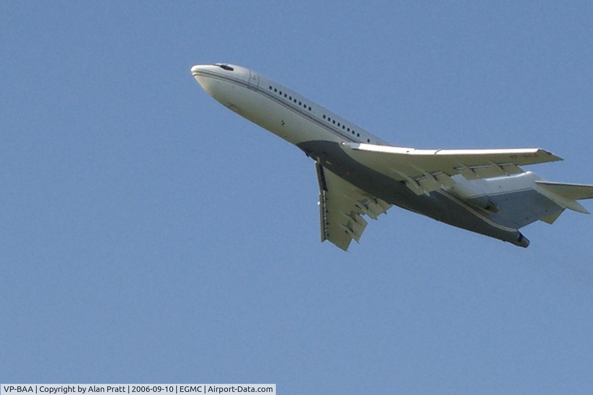 VP-BAA, 1966 Boeing 727-51 C/N 19123, Departing after period of routine maintenance.