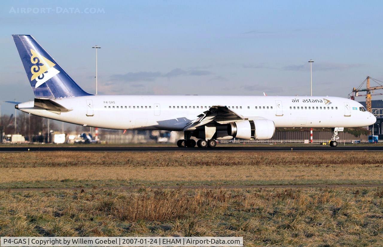 P4-GAS, 1996 Boeing 757-2G5 C/N 28112, Landing on runway 06 of Amsterdam Airport
